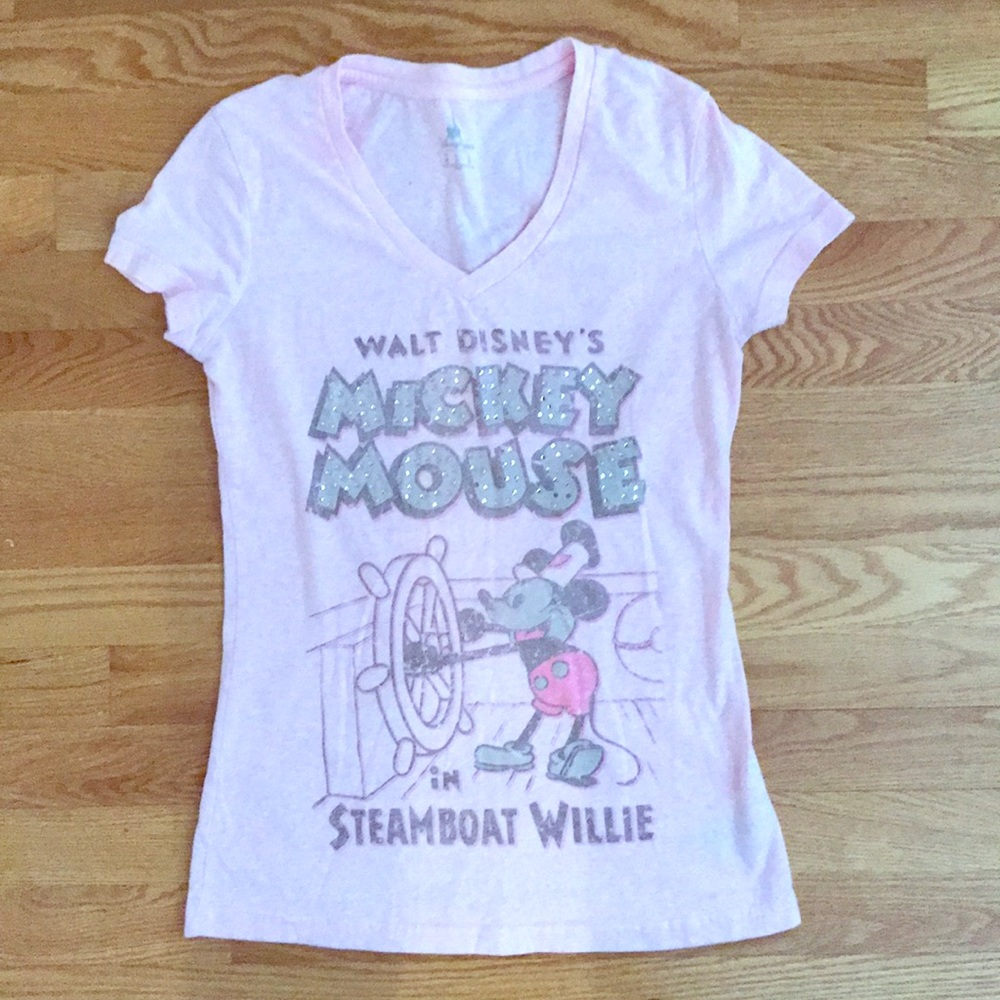 Walt Disney Steam Boat Willie V-neck tee